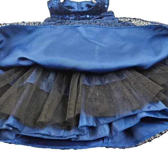 American Princess Girls Toddler 2T Blue Sleeveless Ball Gown Special Occasion - Picture 4 of 9